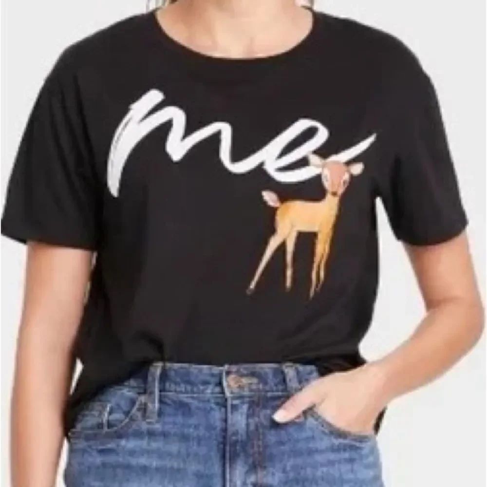 Disney 3X Bambi black shirt sleeve shirt